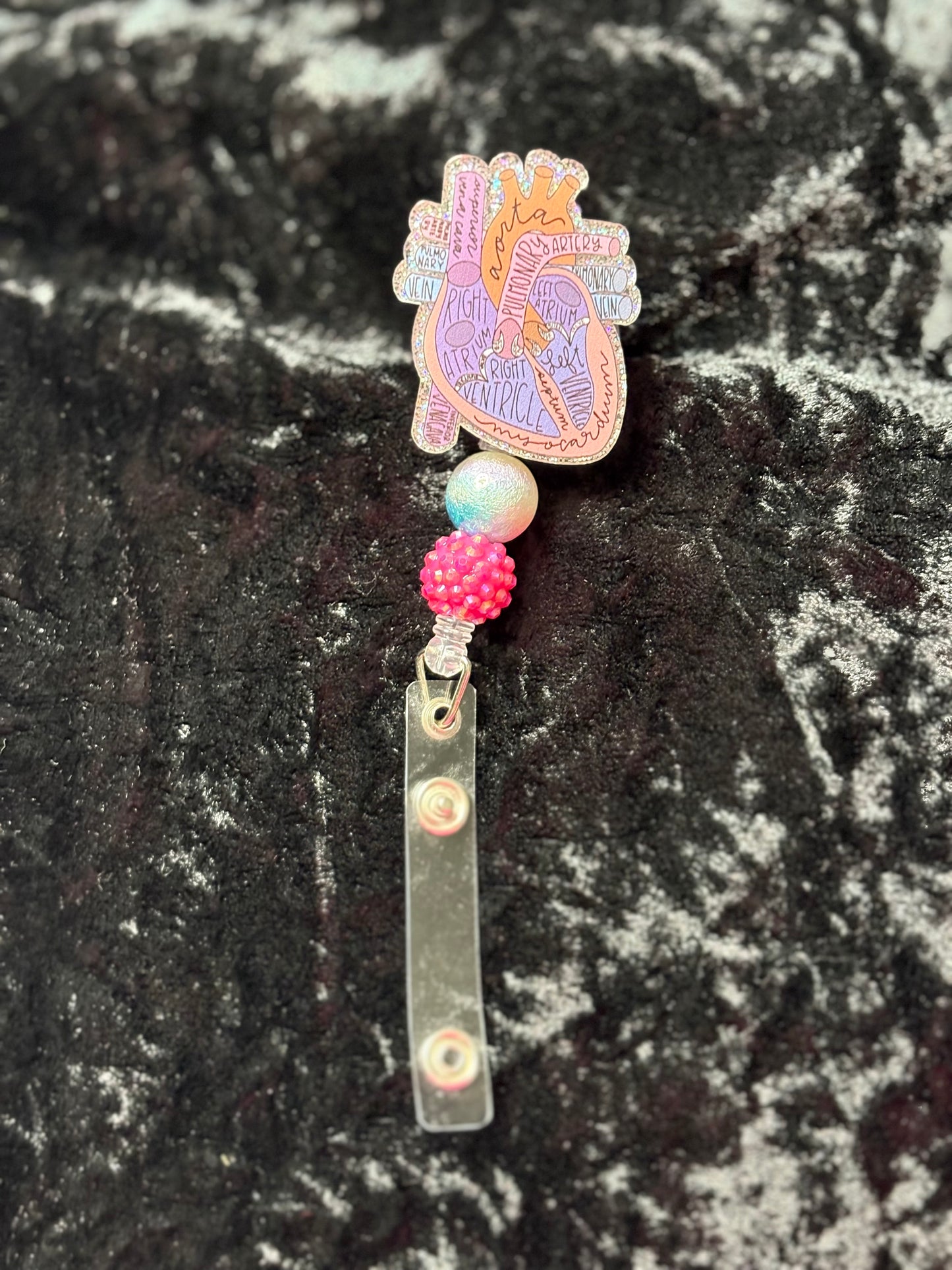 Anatomical heart badge reel (Cardiac Nurse| anatomy of heart)