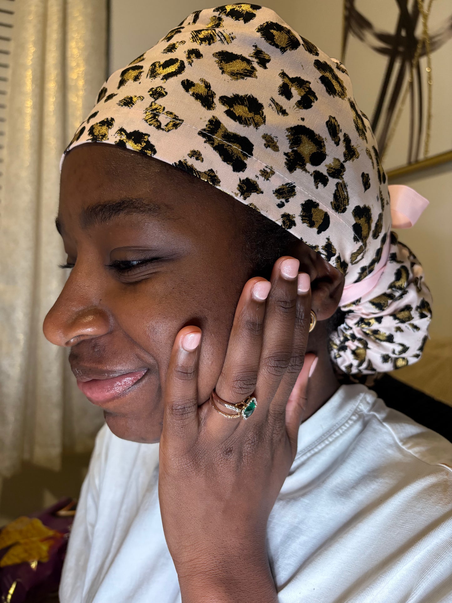 Leopard Scrub Cap