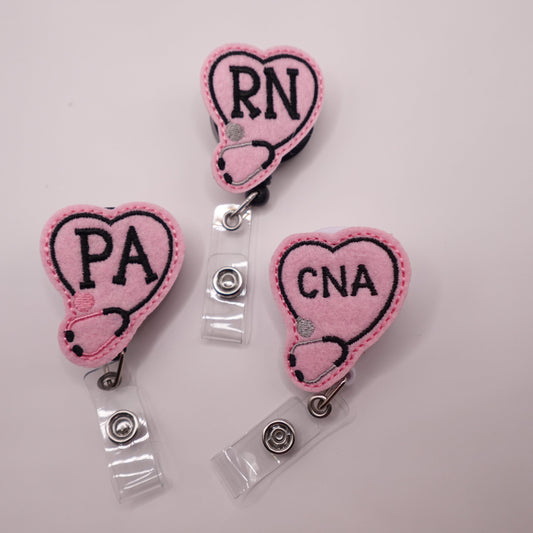 Pink Hearts Badge Reels