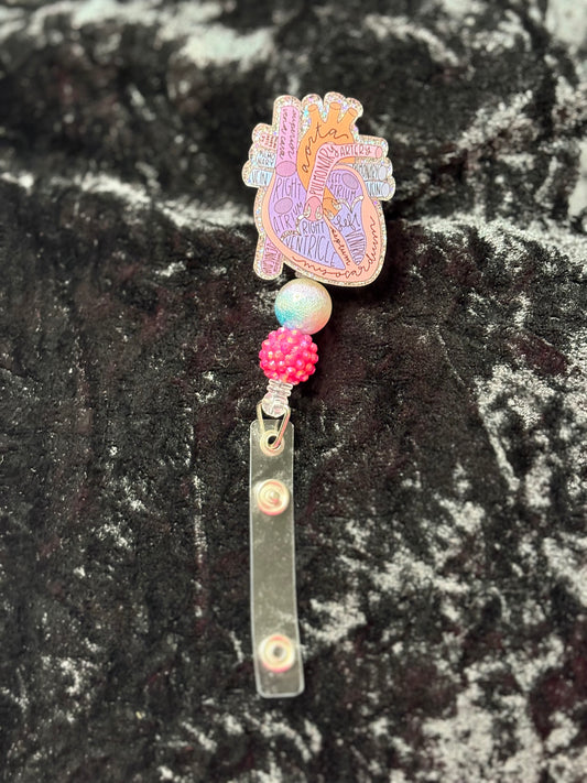 Anatomical heart badge reel (Cardiac Nurse| anatomy of heart)